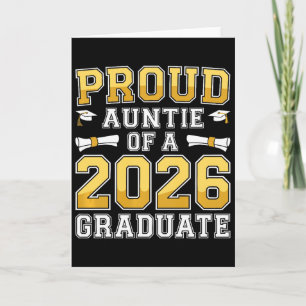 Carte Tante fière d'une femme diplômée en 2026 Chemise C
