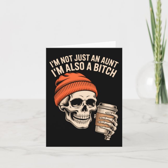 Carte Tante Funny Skeleton Tatie (Devant)