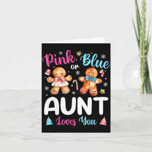 Carte Tante Nk ou Bleue T'aime Révélation de Sexe de Noë