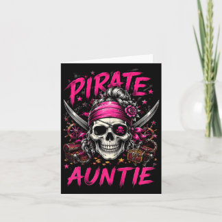 Carte Tante pirate crâne de famille drôle jolly roger