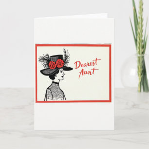 Carte Tante Silhouette Élégante