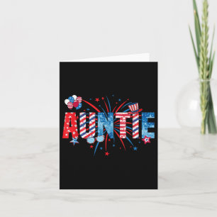 Carte Tante Sungles Usa Drapeau Feu d'artifice Patriotiq