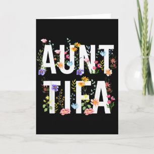 Carte Tante Tifa - Fleurs sauvages rétro Féministe maman