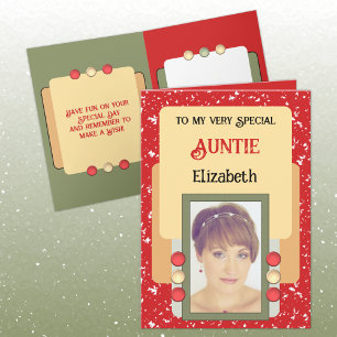 Carte Tante très spéciale ajoutez le nom de la photo en 