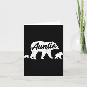 Carte Tante vintage ours tante avec 2 ourson fête des mè