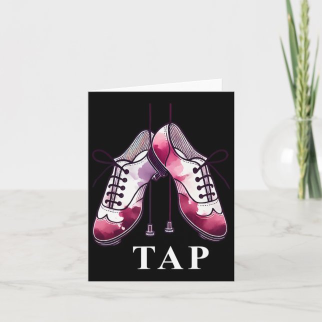 Carte Tap Dance Lover Dancing Chaussures Concours Danseu (Devant)