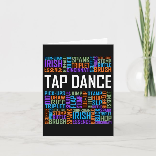 Carte Tap Dance Words Lover Don Tap Dancer Danses Dancin (Devant)