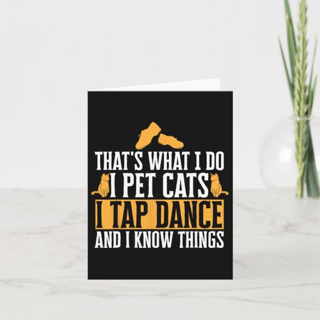 Carte Tap Danser Enseignant Chats Tap Danser Tap Dance (Devant)