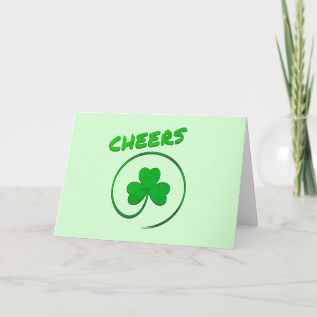Carte Tapis de trèfle tout usage Cheers Clover Shamrock (Devant)