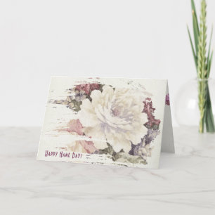 Carte tapisserie rose abstraite de jour de nom encadrant