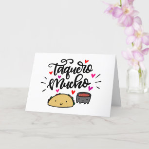 Carte Taquero Mucho, lettrage manuel