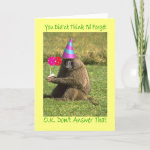 Carte tardive d'anniversaire