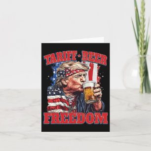 Carte Tarif de la bière Liberté drôle Trump tarif
