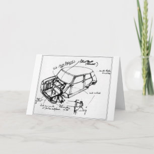 Carte Tarjeta con esbozo de mini clásico