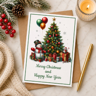 Carte Tarjeta de Navidad con imagen de árbol de Navidad