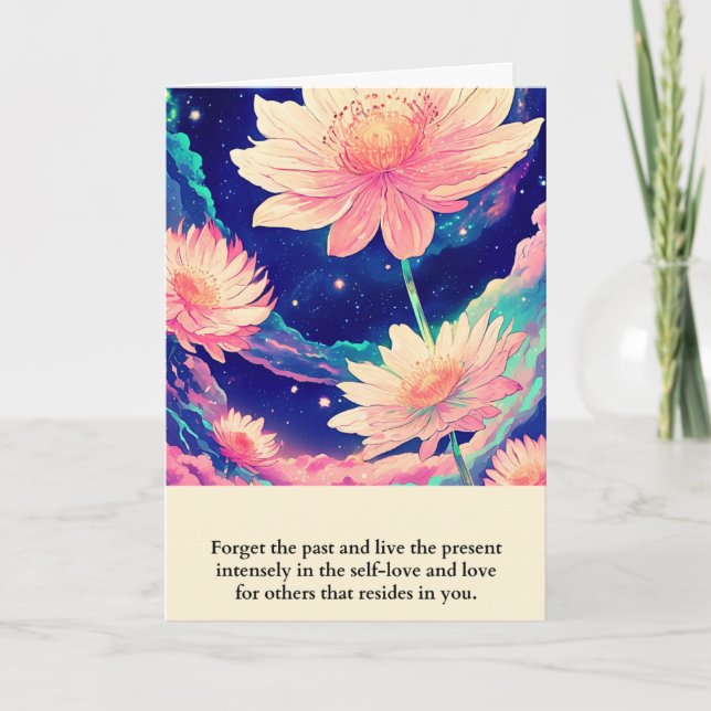 Carte Tarjeta flowers message happy birthday (Devant)