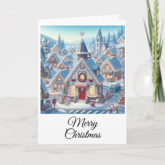 Carte Tarjeta navideña. Tarjeta de felicitación plegada