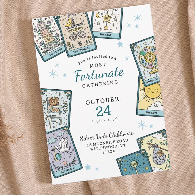 Carte Tarot Baby Boy Baby Shower Invitations (Créateur téléchargé)