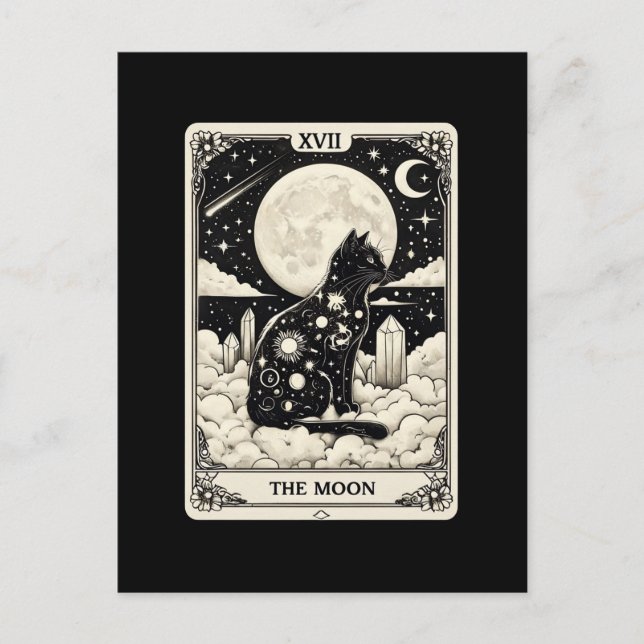 Carte Tarot Cat La Lune Graphique (Devant)