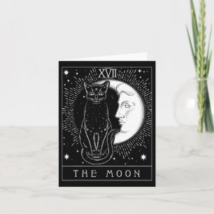 Carte Tarot Crescent Moon Et Cat Graphique