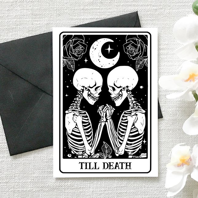 Carte Tarot gothique de mariage et de fiançailles Jusqu' (Créateur téléchargé)