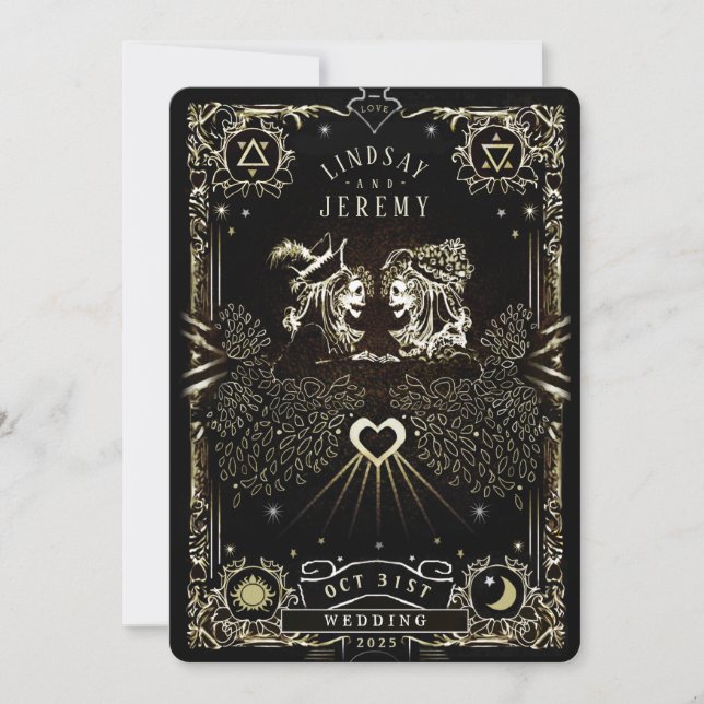 Carte Tarot Halloween Faire-part de mariage (Devant)