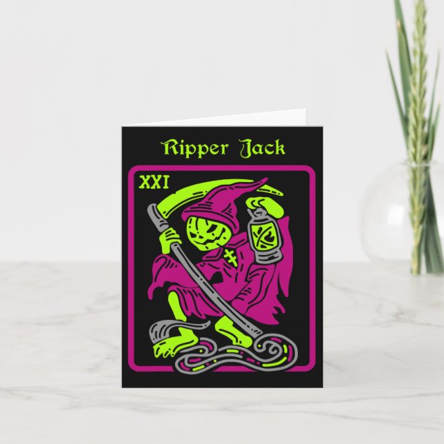 Carte Tarot Jack Ripper Halloween Décor Occulte Ho (Devant)