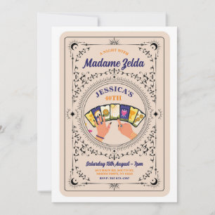 Carte Tarot Lecture Fortune Invitation de fête d'a