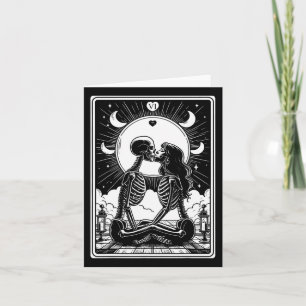 Carte Tarot Les Amoureux Squelette Goth Halloween