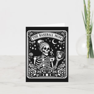 Carte Tarot Maman De Baseball Skeleton Coffee Mère