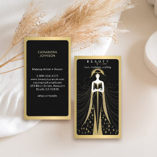 Carte Tarot Maquillage Coiffeur Esthétique Noir
