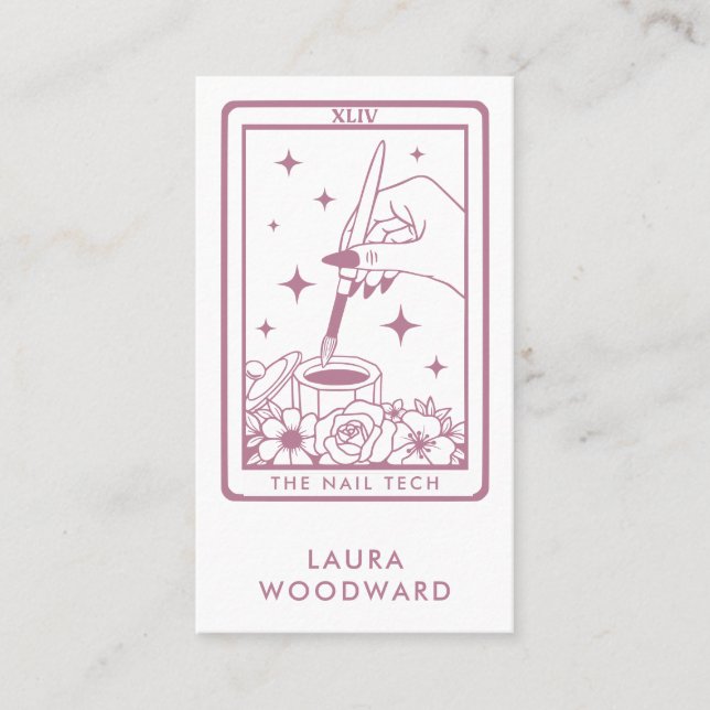 Carte Tarot Tech Nail Dusty rose (Devant)