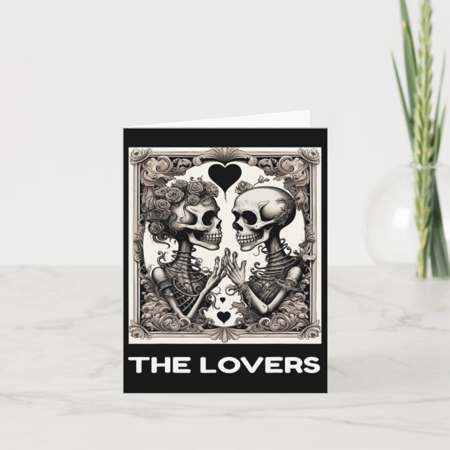 Carte Tarot Vintage Skeleton Goth Hallow (Devant)