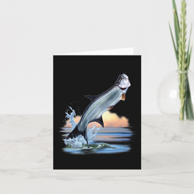 Carte Tarpon Fish Fresh Water Wildlife Hunting Fishing (Devant)