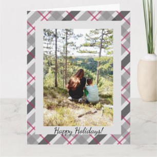 Carte Tartan Balmoral noir gris bordeaux une photo