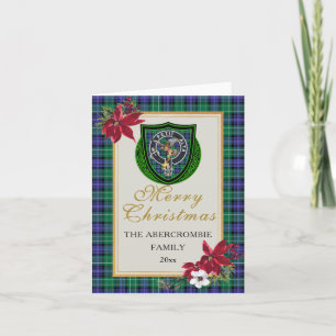Carte Tartan et blason du clan écossais Abercrombie