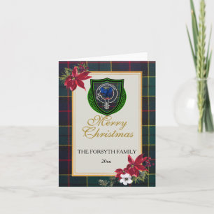 Carte Tartan et blason du clan écossais Forsyth