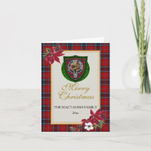 Carte Tartan et blason du clan écossais MacTavish