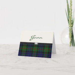 Carte Tartan Plaid Note
