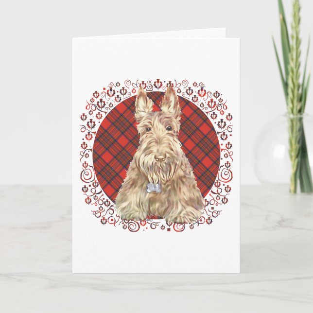 Carte Tartan Scottie Blé (Devant)