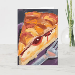 Carte Tarte aux pommes de Thanksgiving Aquarelle