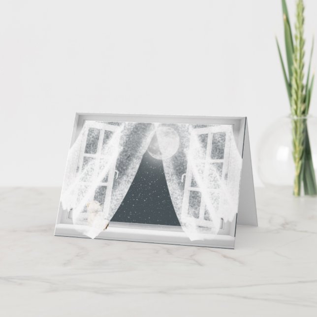 Carte T'as manqué Teddy Bear dans la fenêtre (Devant)