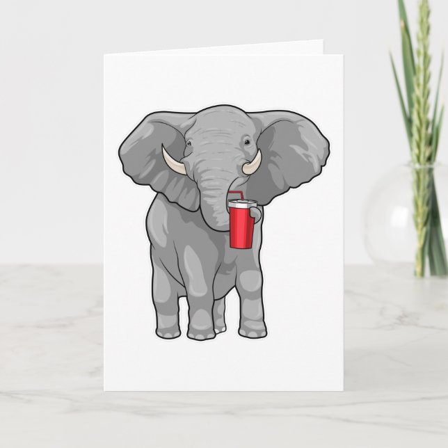 Carte Tasse à café Éléphant (Devant)