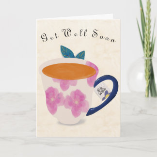Carte Tasse à thé pour un prompt rétablissement