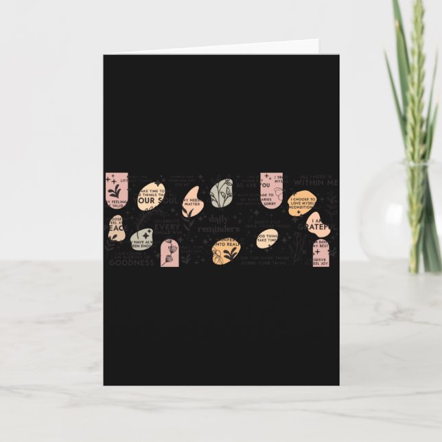Carte Tasse d'affirmation de rappels quotidiens  (Devant)