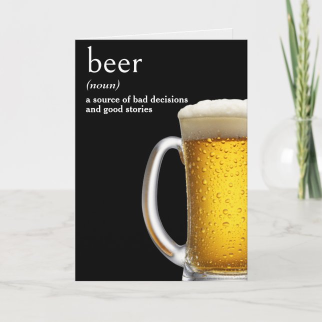 Carte Tasse de bière d'anniversaire (Devant)