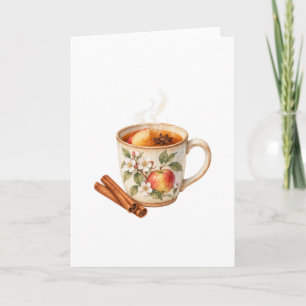 Carte Tasse fumante de cidre épicé