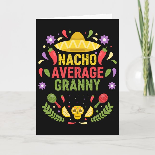 Carte Tata moyenne drôle de nacho Cinco De Mayo  (Devant)