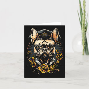 Carte Tatouage Art Bouledogue Français Marin Traditionne