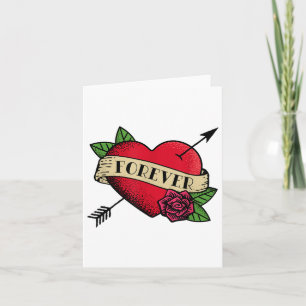 Carte Tatouage cœur pour toujours _1